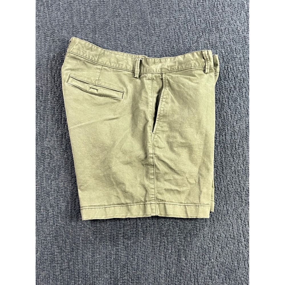 Flint and Tinder 365 Shorts Mens 34 Olive Green Chino Stretch Cotton Twill Flat - Picture 7 of 9